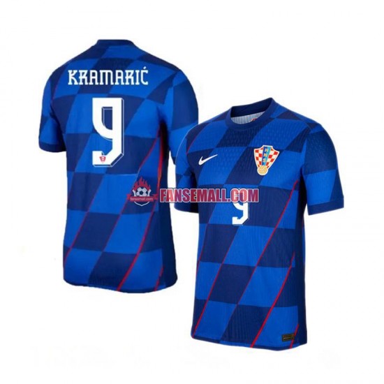 Matchtröjor Kroatien Andrej Kramaric 9 Euro 2024 Kortärmad till Herr (2:a ställ)