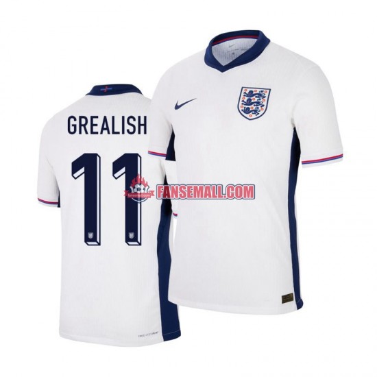 Matchtröjor England Jack Grealish 11 Euro 2024 Kortärmad till Herr (1:a ställ)