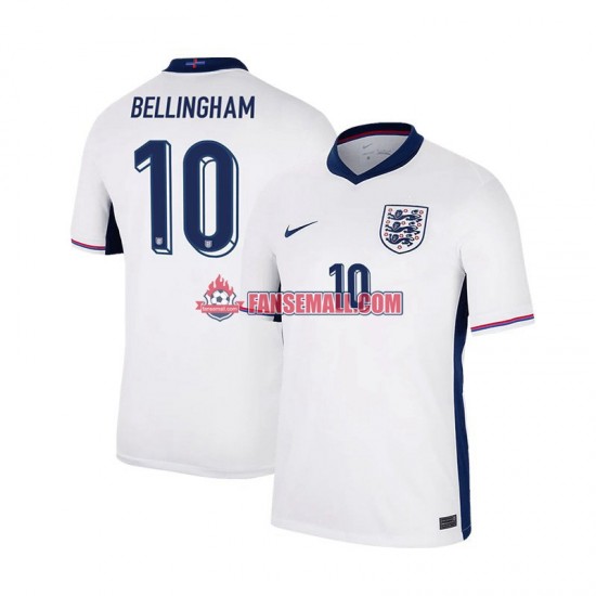 Vit Matchtröjor England Jude Bellingham 10 Euro 2024 Kortärmad till Herr (1:a ställ)