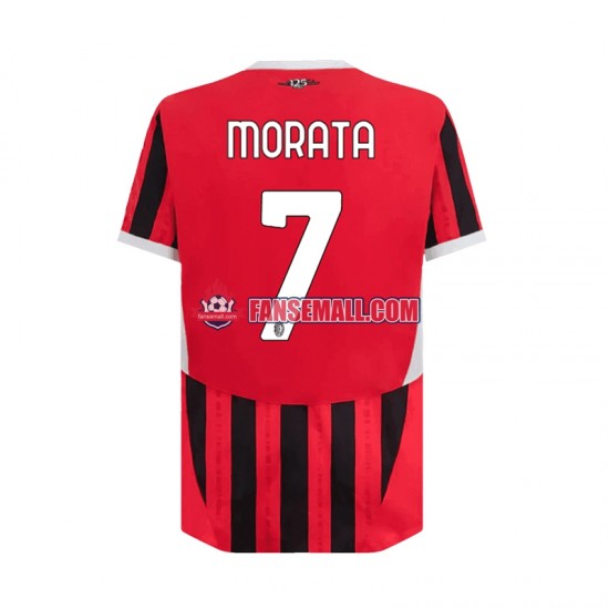 Matchtröjor AC Milan Alvaro Morata 7 2024-2025 Kortärmad till Herr (1:a ställ)