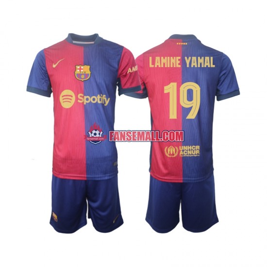 Matchtröjor FC Barcelona UCL Font Lamine Yamal 19 2024-2025 Kortärmad till Barn (1:a ställ)