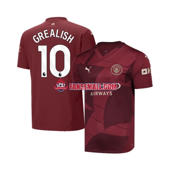 Matchtröjor Manchester City Jack Grealish 10 2024-2025 Kortärmad till Herr (3:e ställ)