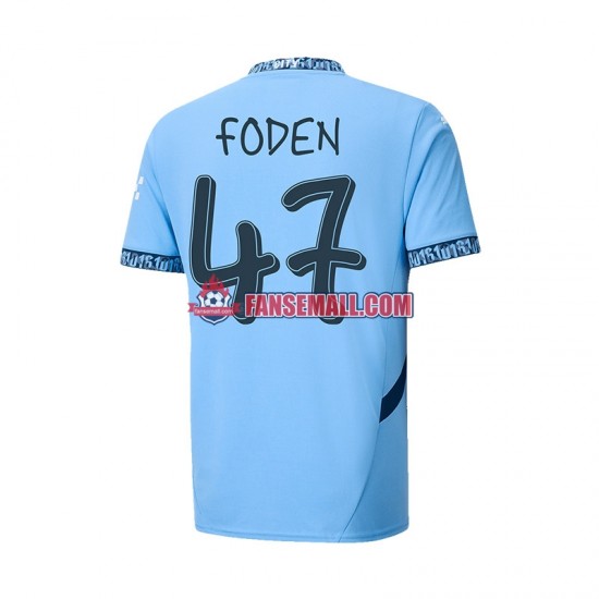 Matchtröjor Manchester City UCL Font FODEN 47 2024-2025 Kortärmad till Herr (1:a ställ)