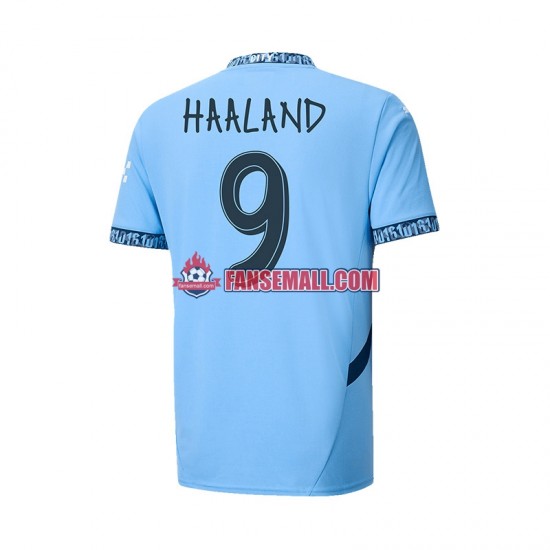 Matchtröjor Manchester City UCL Font Haaland 9 2024-2025 Kortärmad till Herr (1:a ställ)