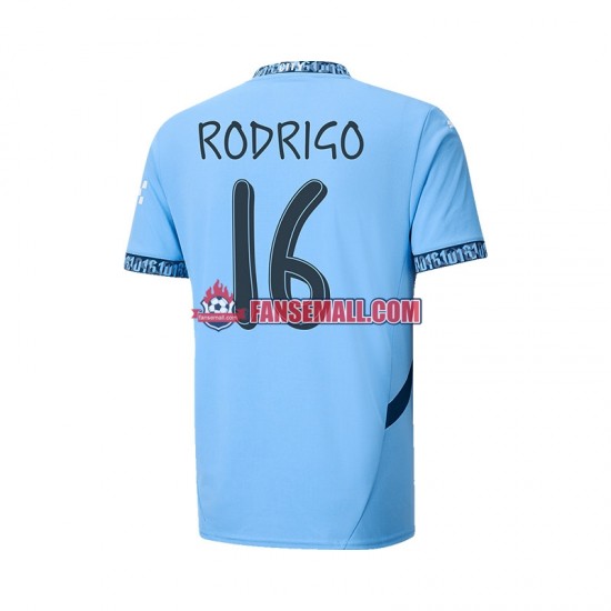 Matchtröjor Manchester City UCL Font RODRIGO 16 2024-2025 Kortärmad till Herr (1:a ställ)