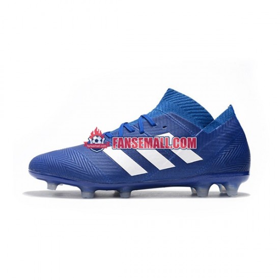 Blå Vit Adidas Nemeziz8.1 FG fotbollsskor