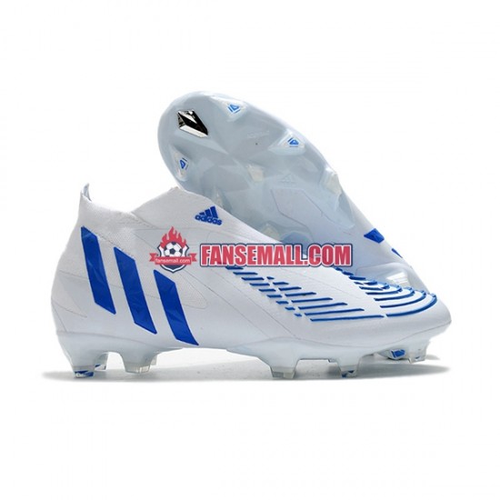 Blå Vit Adidas Predator Edge Geometric FG fotbollsskor