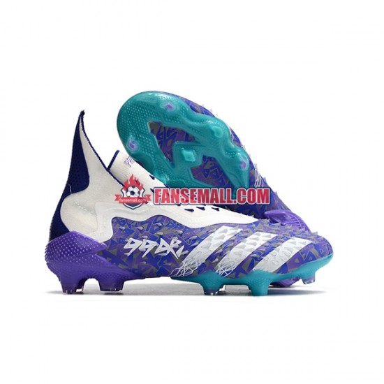 Lila Vit Adidas Predator FREAK FG fotbollsskor