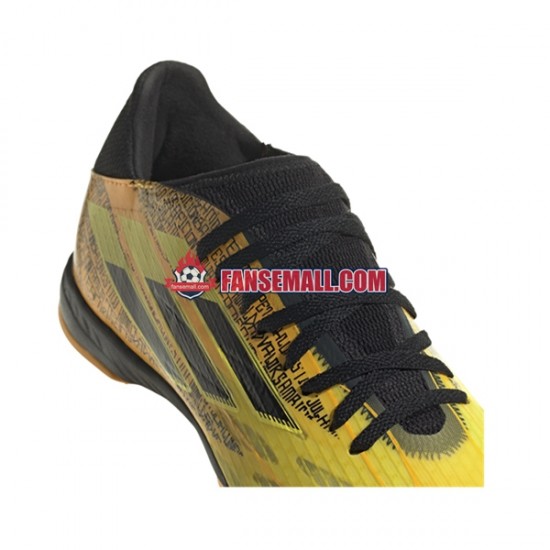 Guld Svart Adidas X SPEEDFLOW Messi.3 IN Halle fotbollsskor