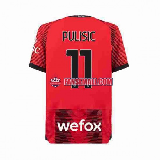 Matchtröjor AC Milan Christian Pulisic 11 2023-2024 Kortärmad till Herr (1:a ställ)