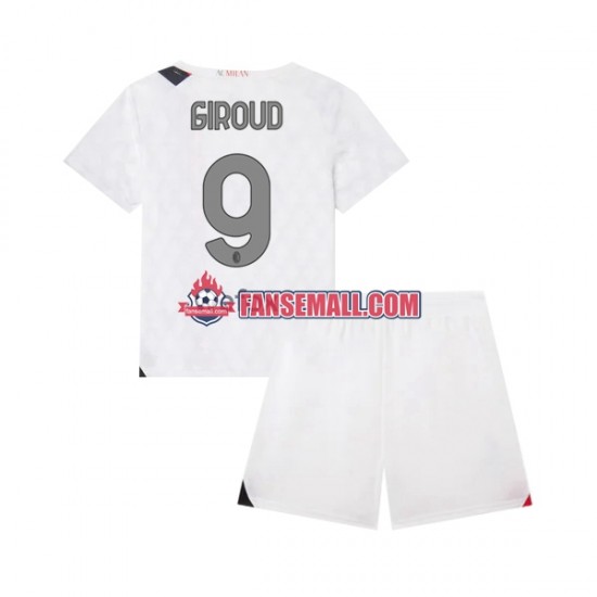 Matchtröjor AC Milan Olivier Giroud 9 2023-2024 Kortärmad till Barn (2:a ställ)