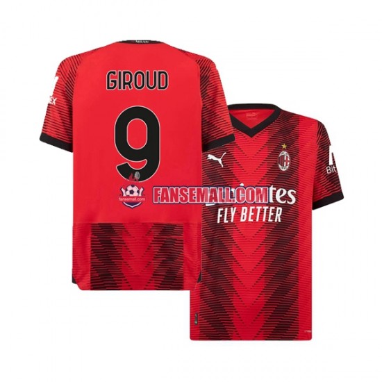 Matchtröjor AC Milan Olivier Giroud 9 2023-2024 Kortärmad till Herr (1:a ställ)