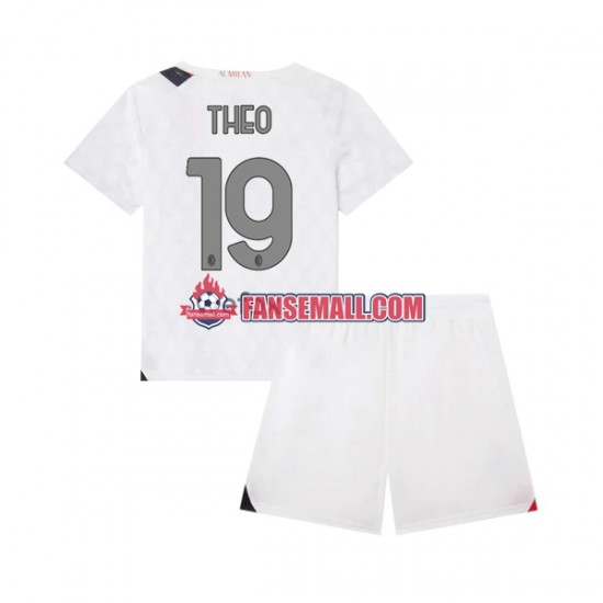 Matchtröjor AC Milan Theo 19 2023-2024 Kortärmad till Barn (2:a ställ)