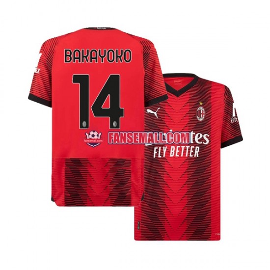 Matchtröjor AC Milan Tiemoue Bakayoko 14 2023-2024 Kortärmad till Herr (1:a ställ)