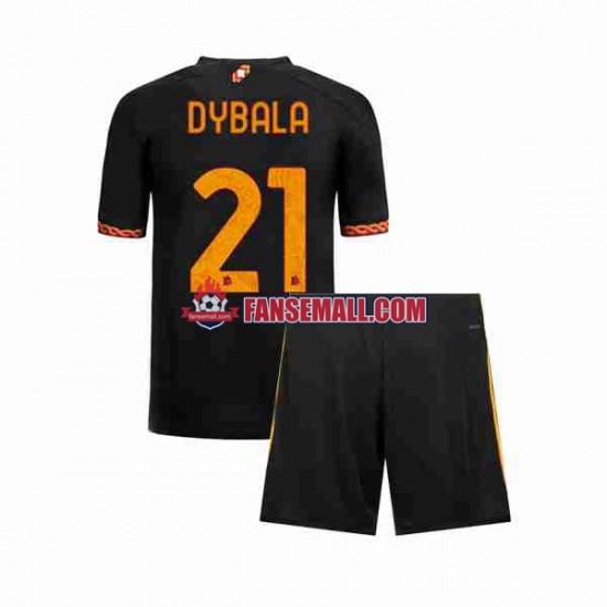 Matchtröjor AS Roma Paulo Dybala 21 2023-2024 Kortärmad till Barn (3:e ställ)