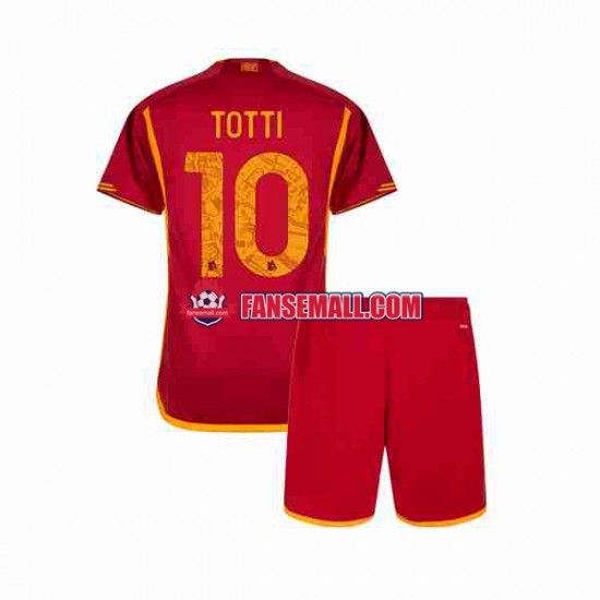 Matchtröjor AS Roma Totti 10 2023-2024 Kortärmad till Barn (1:a ställ)