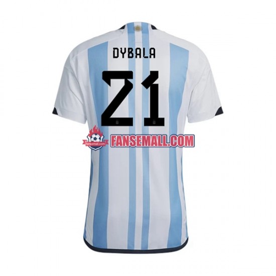 Matchtröjor Argentina Dybala 21 World Cup 2022 Kortärmad till Herr (1:a ställ)