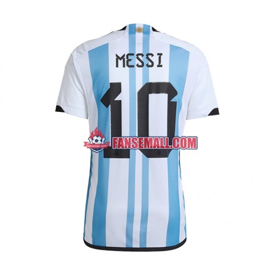 Matchtröjor Argentina Lionel Messi 10 World Cup 2022 Kortärmad till Herr (1:a ställ)