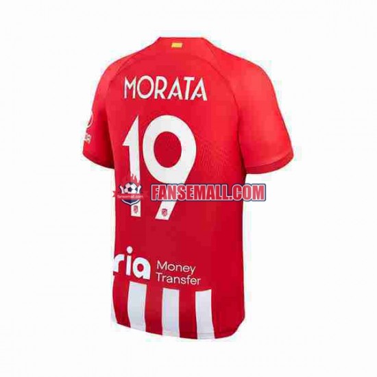 Matchtröjor Atlético Madrid Alvaro Morata 19 2023-2024 Kortärmad till Herr (1:a ställ)