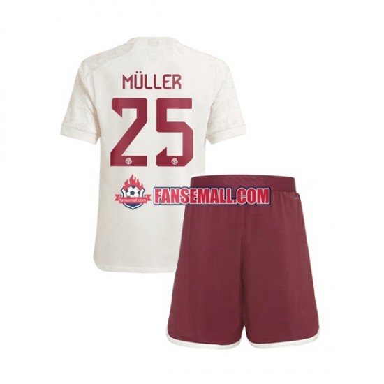 Matchtröjor FC Bayern München Thomas Muller 25 2023-2024 Kortärmad till Barn (3:e ställ)