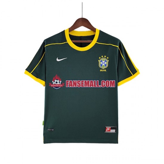 Matchtröjor Brasilien Målvaktströja Retro 1998 Kortärmad till Herr (2:a ställ)