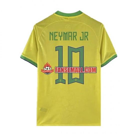 Matchtröjor Brasilien Neymar JR 10 World Cup 2022 Kortärmad till Herr (1:a ställ)