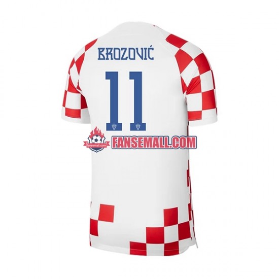 Matchtröjor Kroatien Brozovic 11 World Cup 2022 Kortärmad till Herr (1:a ställ)