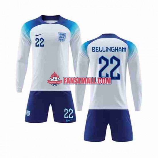 Matchtröjor England Bellingham 22 World Cup 2022 Långärmad till Barn (1:a ställ)