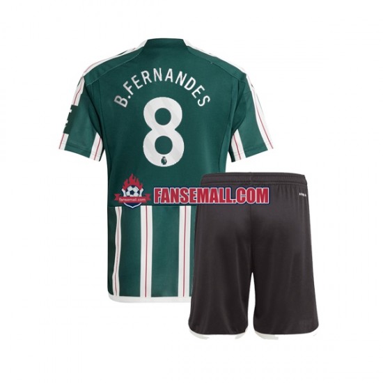 Matchtröjor Manchester United Bruno Fernandes 8 2023-2024 Kortärmad till Barn (2:a ställ)