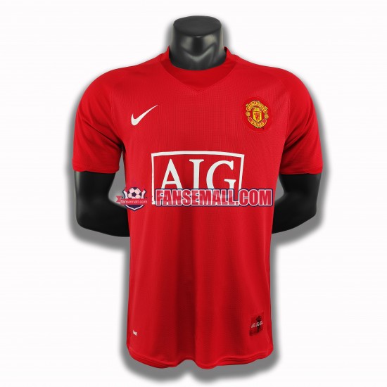 Matchtröjor Manchester United Retro 2007-2008 Kortärmad till Herr (1:a ställ)