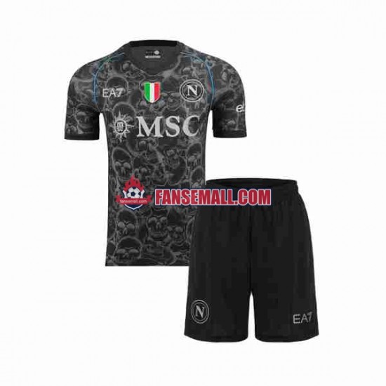 Matchtröjor SSC Napoli Halloween 2023-2024 Kortärmad till Barn (1:a ställ)