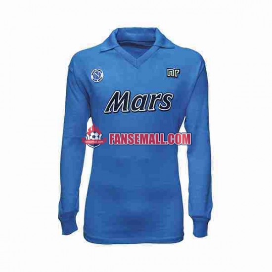 Matchtröjor SSC Napoli Retro 1989 1990 Långärmad till Herr (1:a ställ)