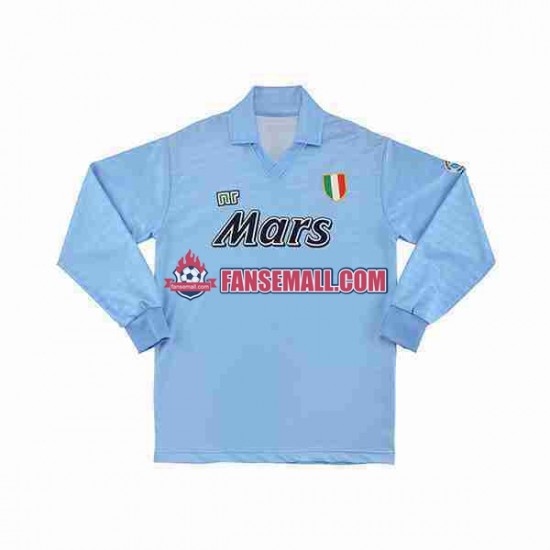 Matchtröjor SSC Napoli Retro 1990 1991 Långärmad till Herr (1:a ställ)