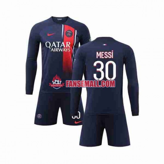 Matchtröjor Paris Saint-Germain Lionel Messi 30 2023-2024 Långärmad till Barn (1:a ställ)