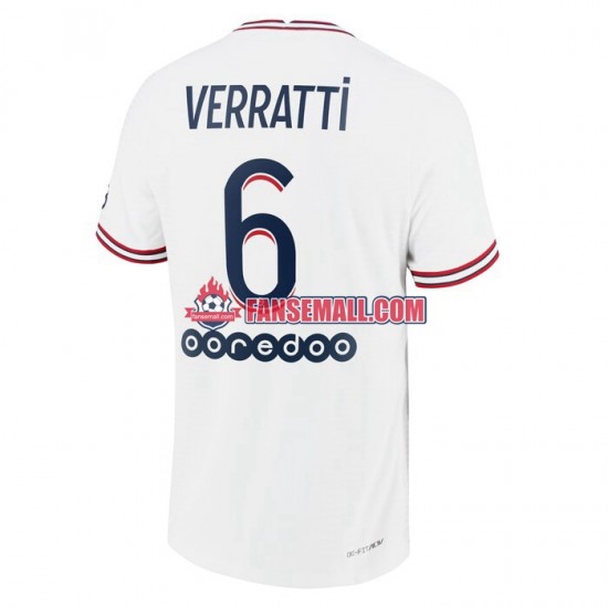 Matchtröjor Paris Saint-Germain Marco Verratti 6 2021-2022 Kortärmad till Herr (4:e ställ)