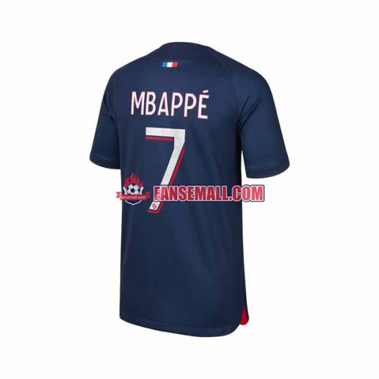 Matchtröjor Paris Saint-Germain Mbappe 7 2023-2024 Kortärmad till Herr (1:a ställ)