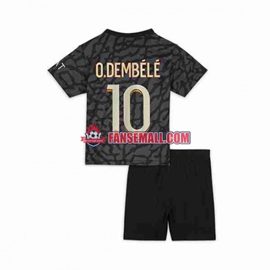 Matchtröjor Paris Saint-Germain O.Dembele 10 2023-2024 Kortärmad till Barn (3:e ställ)