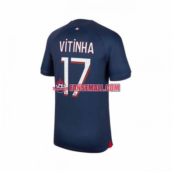 Matchtröjor Paris Saint-Germain Vitinha 17 2023-2024 Kortärmad till Herr (1:a ställ)