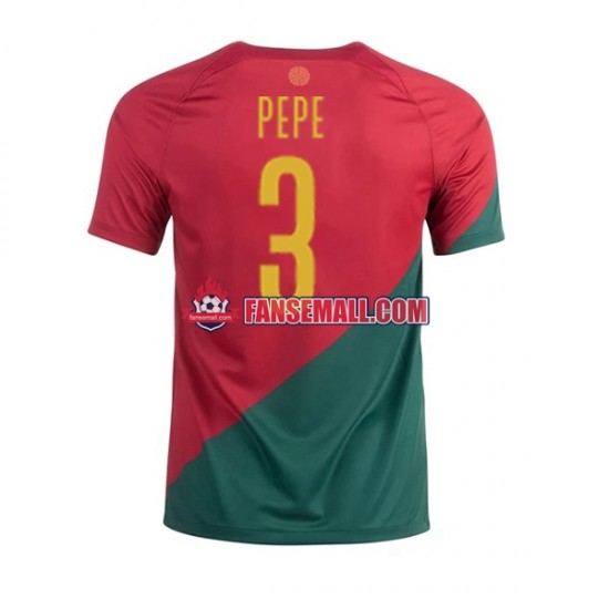 Matchtröjor Portugal PEPE 3 World Cup 2022 Kortärmad till Herr (1:a ställ)