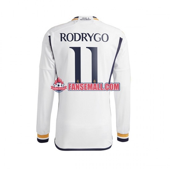 Matchtröjor Real Madrid Rodrygo Goes 11 2023-2024 Långärmad till Herr (1:a ställ)