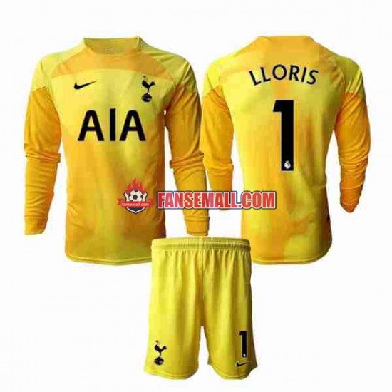 Matchtröjor Tottenham Hotspur Målvaktströja Hugo Lloris 1 2022-2023 Långärmad till Barn (1:a ställ)