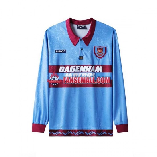 Matchtröjor West Ham United Retro 1995-1996 Långärmad till Herr (1:a ställ)