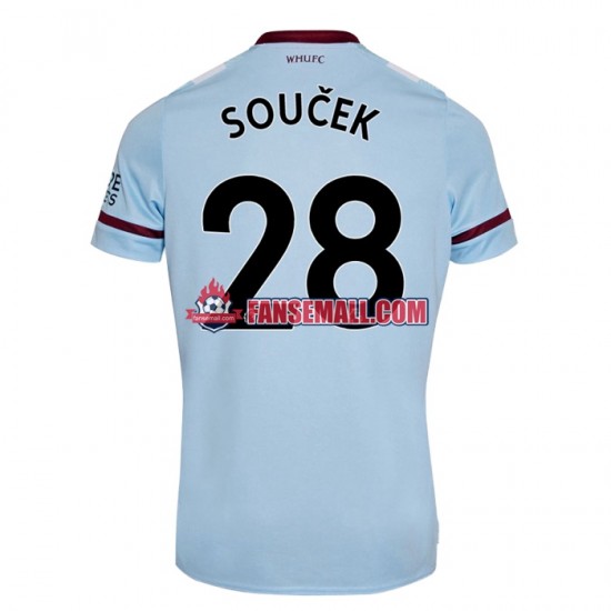 Matchtröjor West Ham United Tomas Soucek 28 2021-2022 Kortärmad till Herr (2:a ställ)