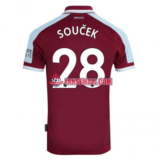 Matchtröjor West Ham United Tomas Soucek 28 2021-2022 Kortärmad till Herr (1:a ställ)