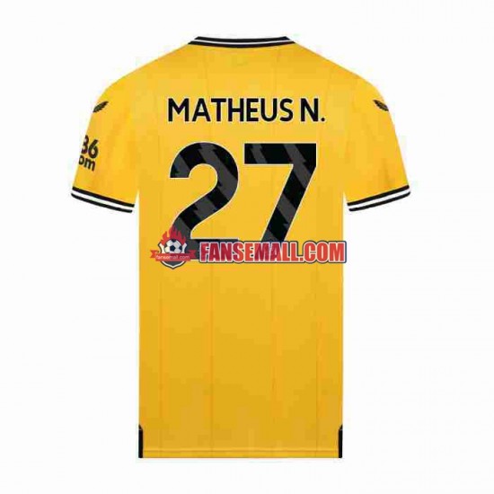 Matchtröjor Wolverhampton Wanderers Matheus Nunes 27 2023-2024 Kortärmad till Herr (1:a ställ)