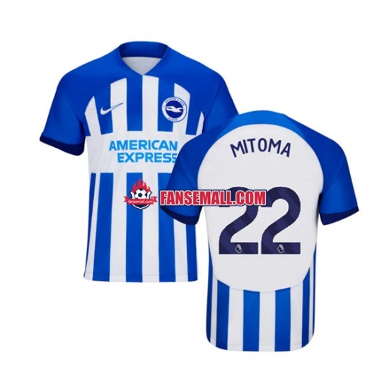 Matchtröjor Brighton Hove Albion Mitoma 22 2023-2024 Kortärmad till Herr (1:a ställ)