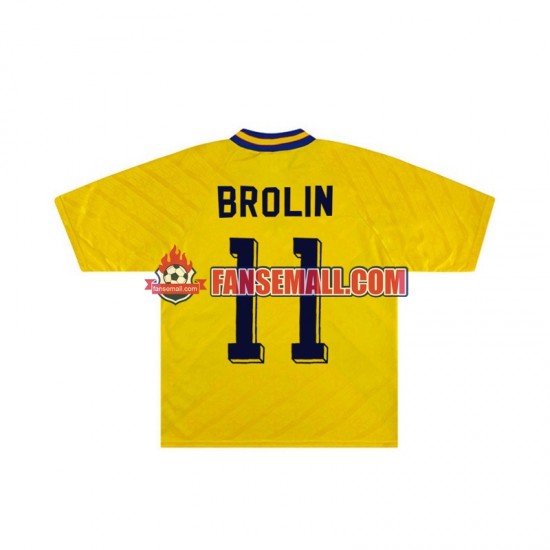 Matchtröjor Sverige Brolin 11 Retro 1994 Kortärmad till Herr (1:a ställ)