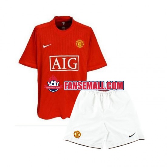 Matchtröjor Manchester United Retro 2007 Kortärmad till Barn (1:a ställ)