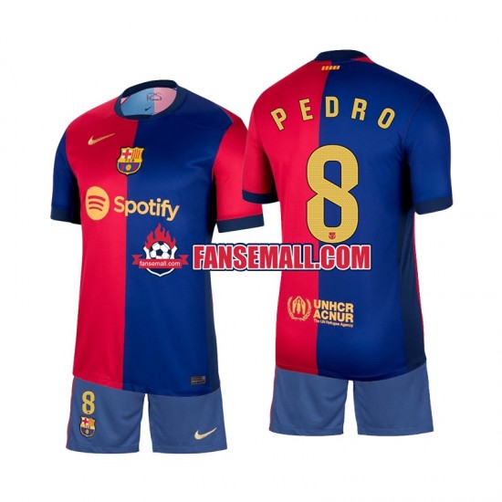 Matchtröjor FC Barcelona Pedro 8 2024-2025 Kortärmad till Barn (1:a ställ)